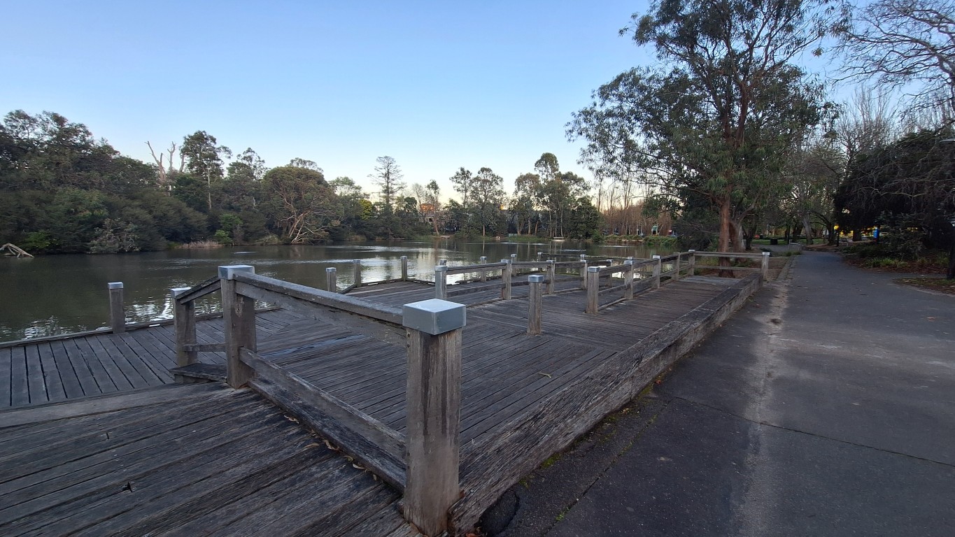 The boardwalk beside Ringwood Lake
